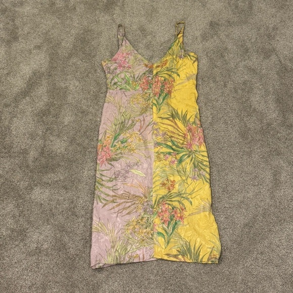 Anthropologie Delfi Collective Frankie Knotted Plunge Neck Midi Dress size large - Picture 7 of 14